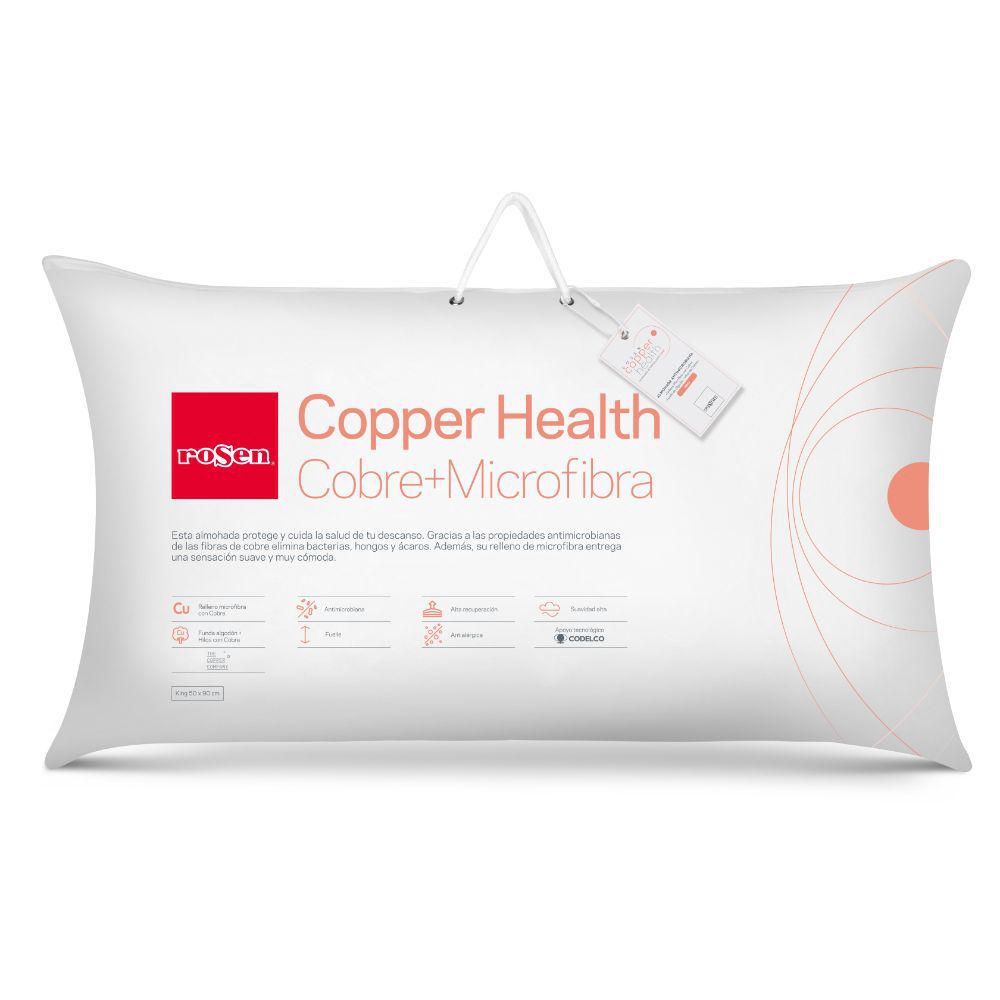 Almohada Copper Health Microfibra King 50 cm X 90 cm