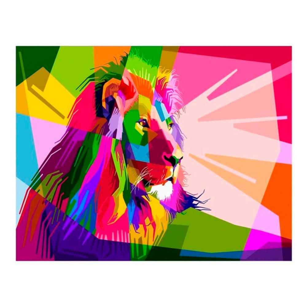 Rompecabezas 3D Diamond Paintings Maka Colorfull Lion