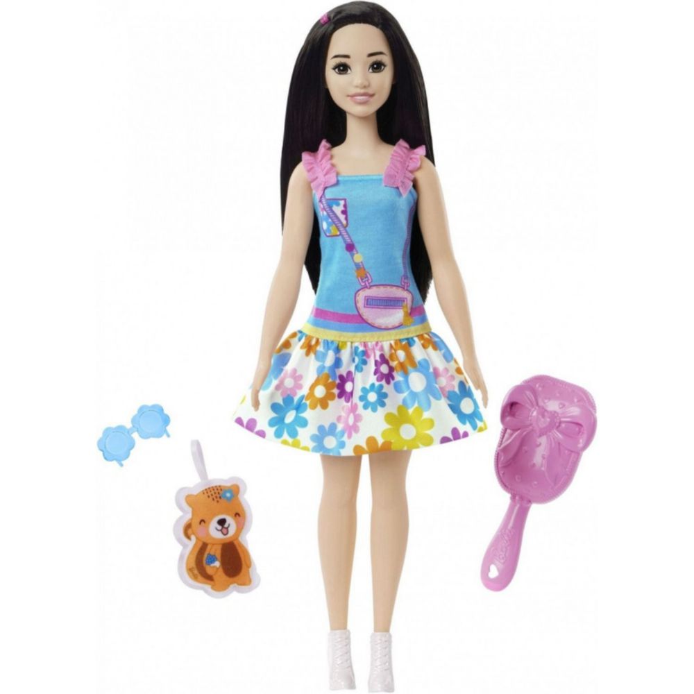 Muñeca Barbie Vestidos Flores Y Mascotas