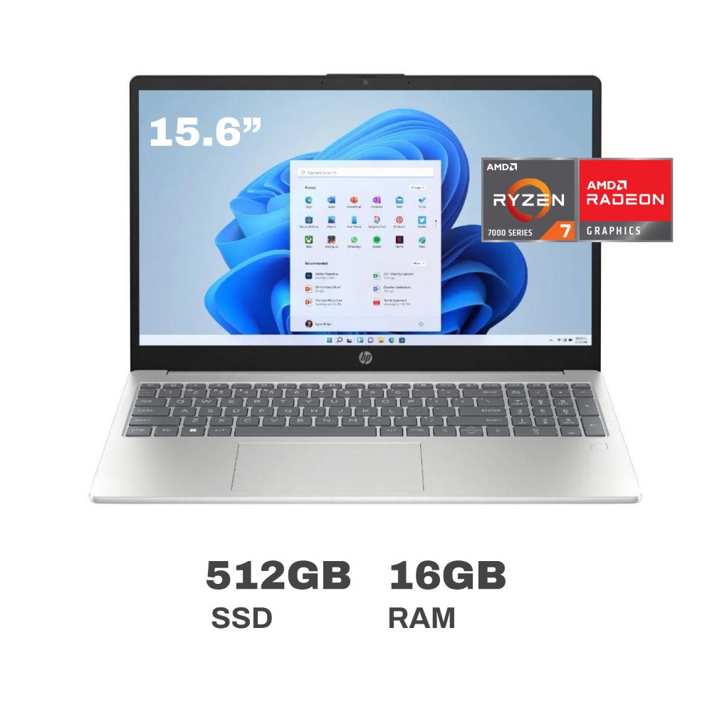 Laptop HP 15-fc0013la AMD Ryzen 7 16GB RAM 512GB SSD 15.6"