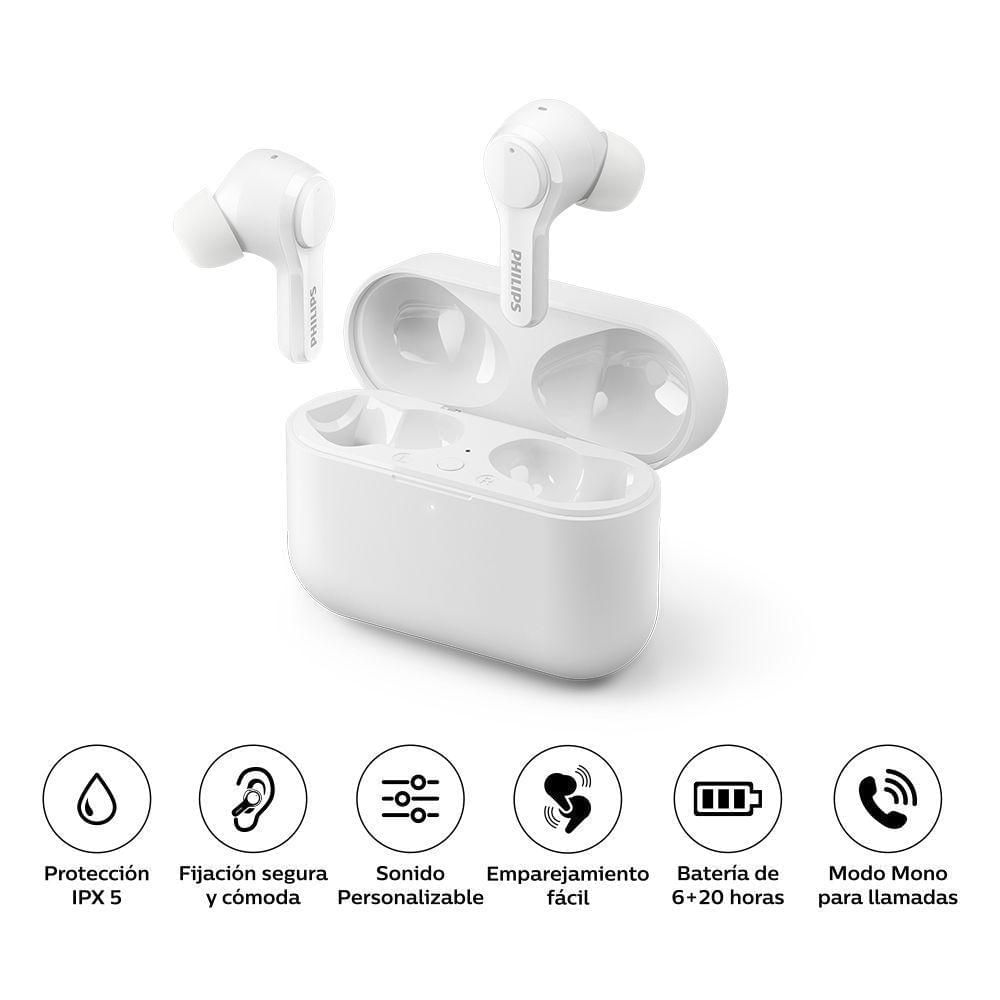 Audífonos Philips TAT3217WT In Ear Bluetooth Blanco