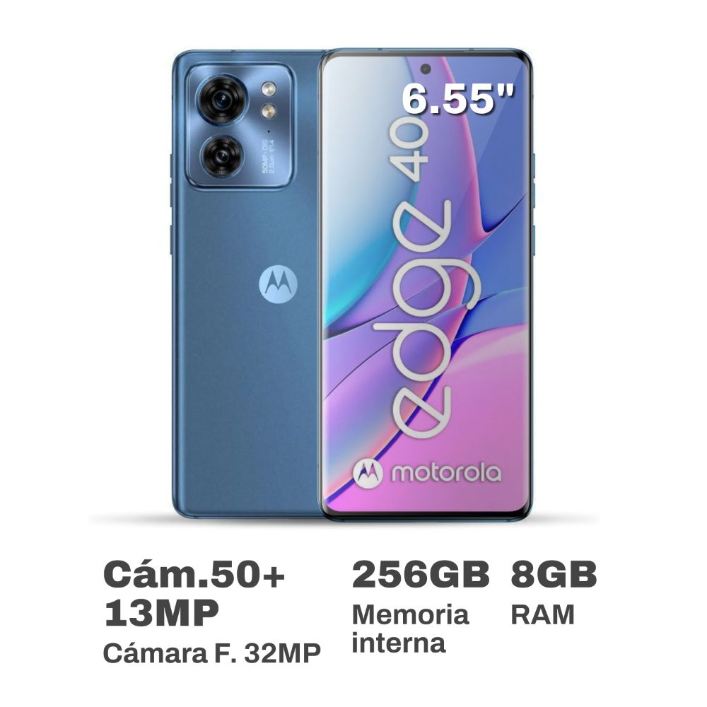 Celular Motorola Edge 40 6.55" 8GB RAM 256GB Azul