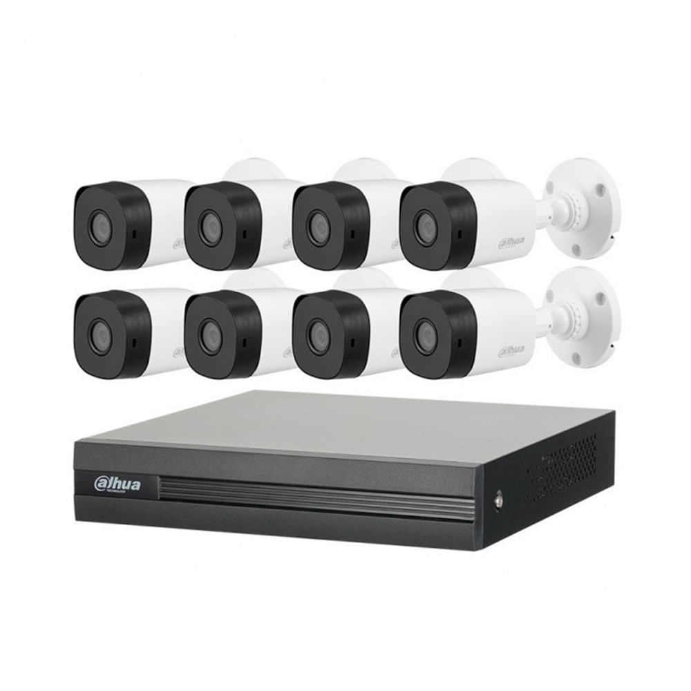 Kit de cámaras HDCVI 8 canales 8 cámaras 1080P