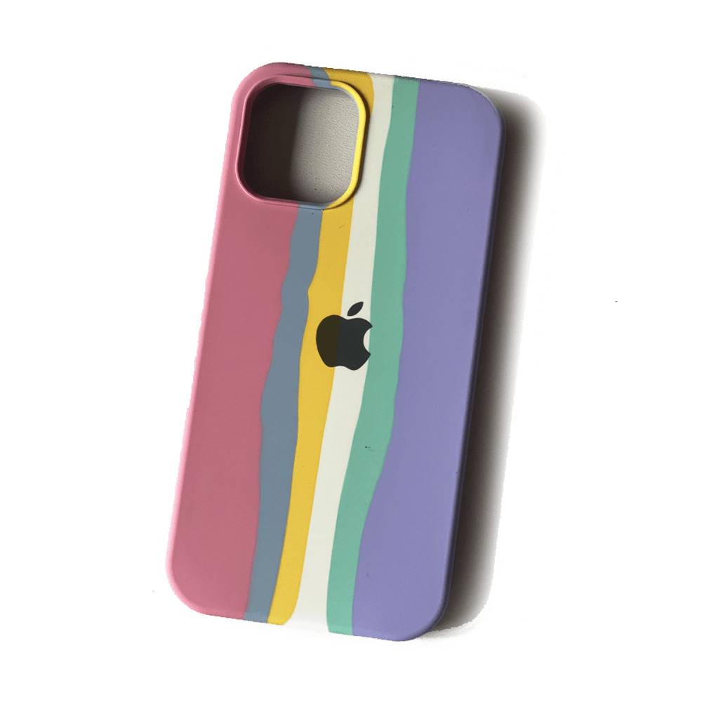 Case Carcasa Silicona para iPhone 12 Pro Max Rainbow Rosa