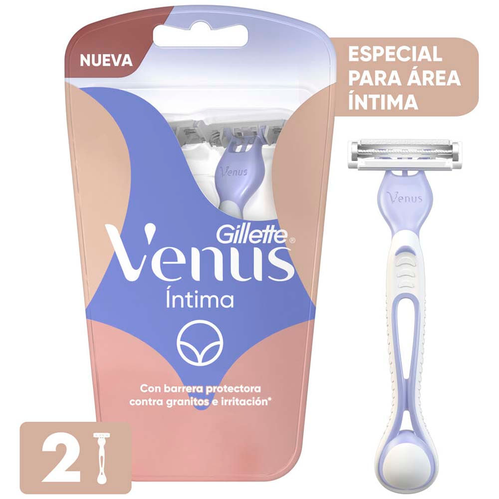 Máquina de Afeitar Desechable GILLETTE Venus Íntima 2un