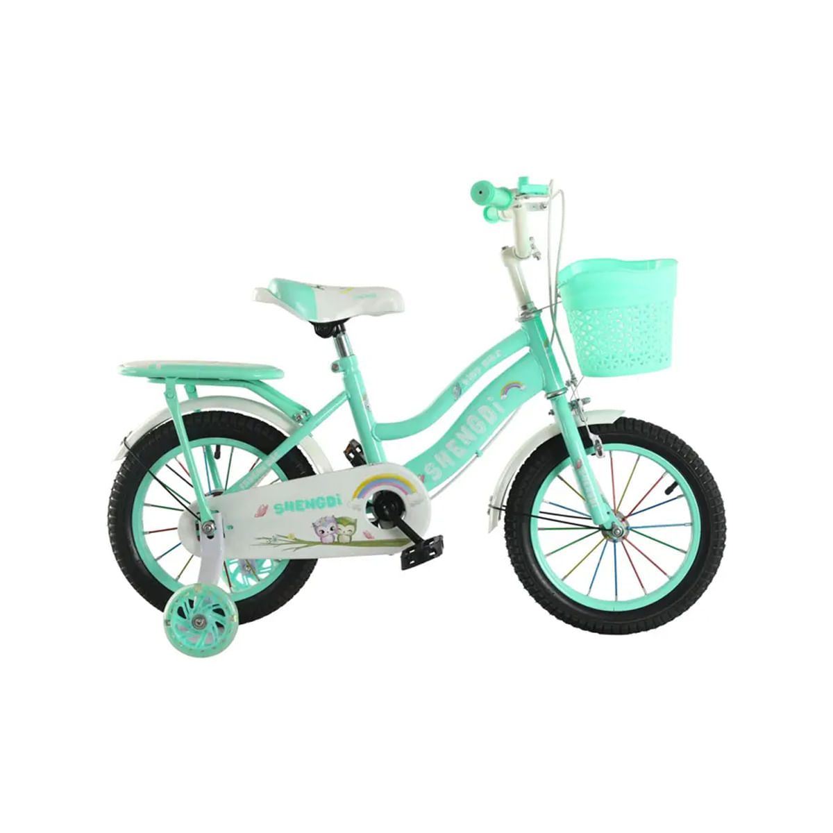 Bicicleta Para Niña Infantil Kids Aro12 Turquesa
