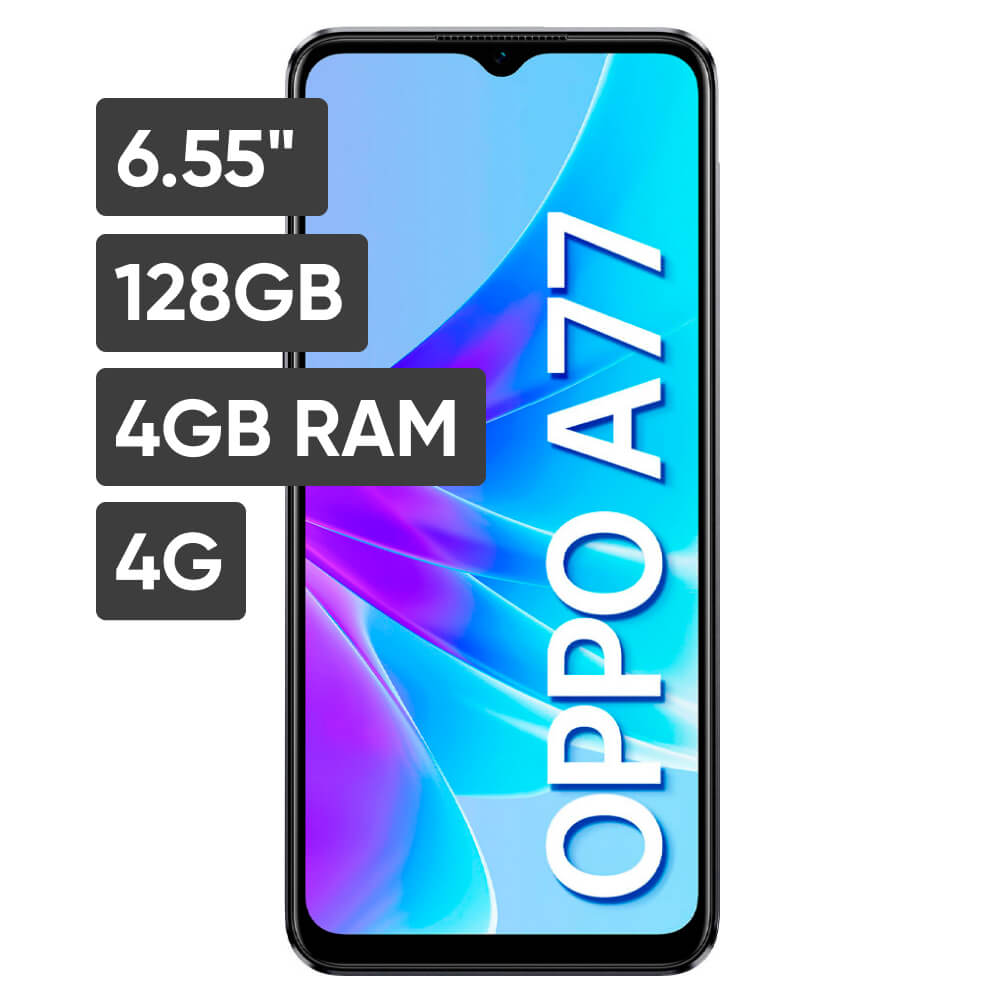 Smartphone OPPO A77 6.55" 4GB 128GB 50MP + 2MP Negro