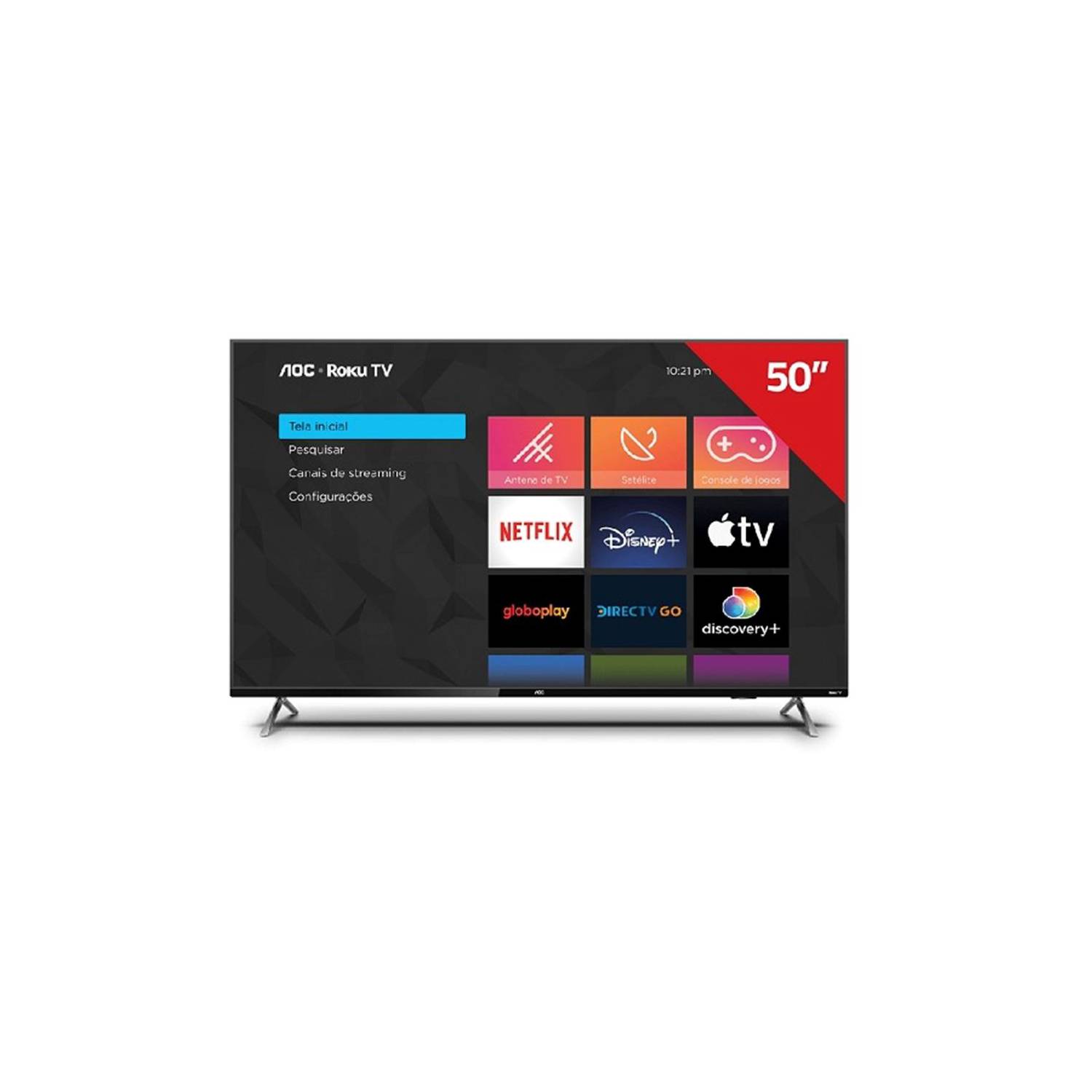 Televisor de 50” Smart Tv LED UHD Roku AOC 50U6125