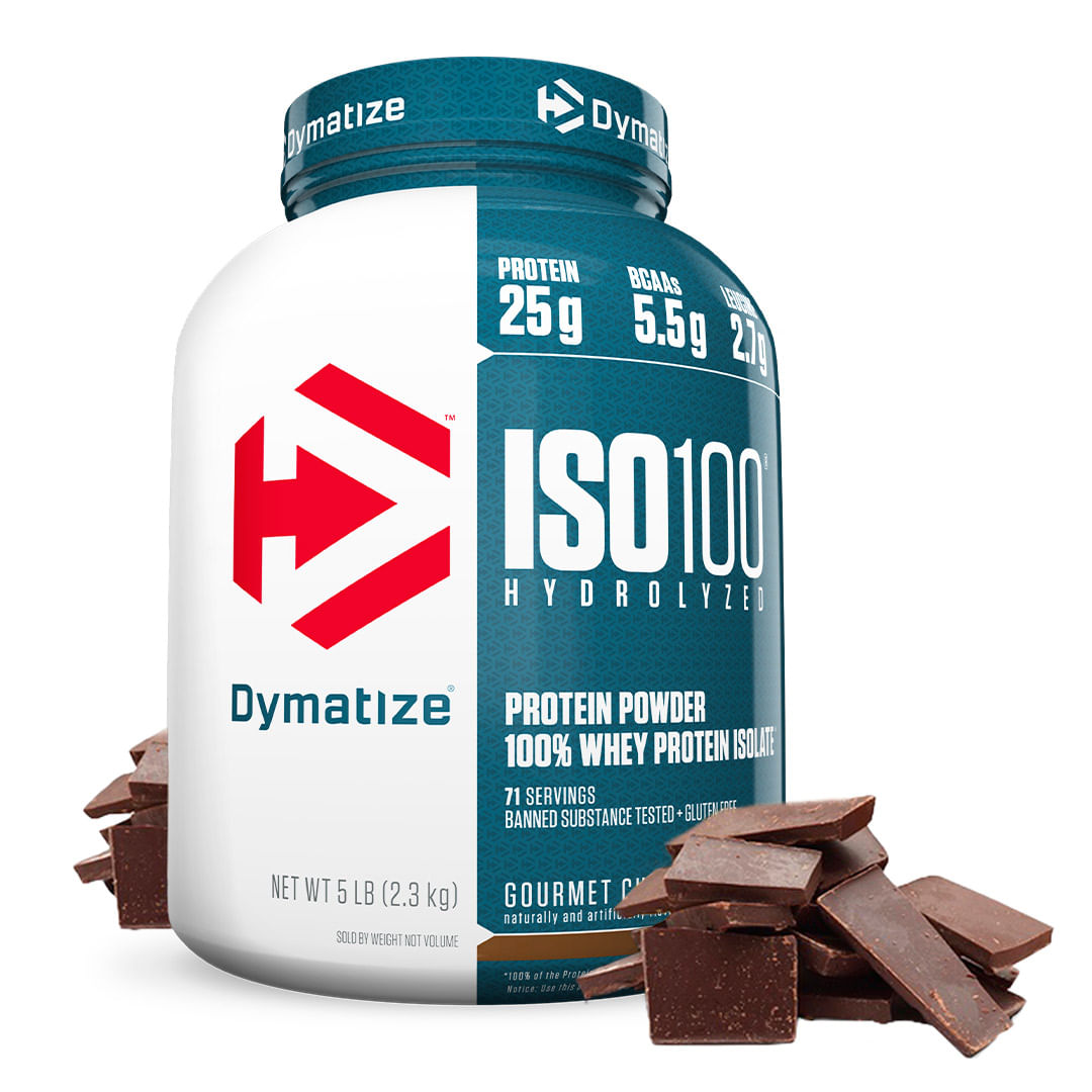Proteína Aislada iso 100 5LB Chocolate Dymatize