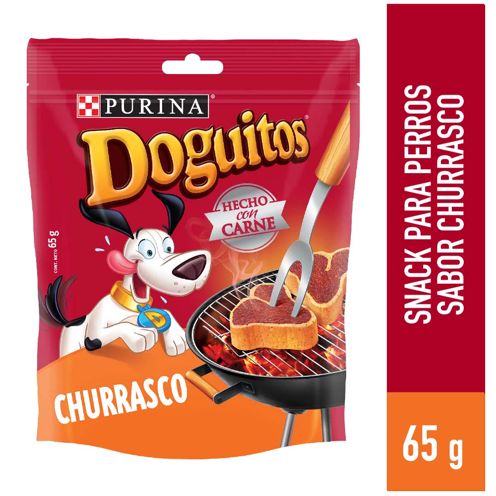 Comida para perros DOGUITOS Galletas churrasco Doypack 65g