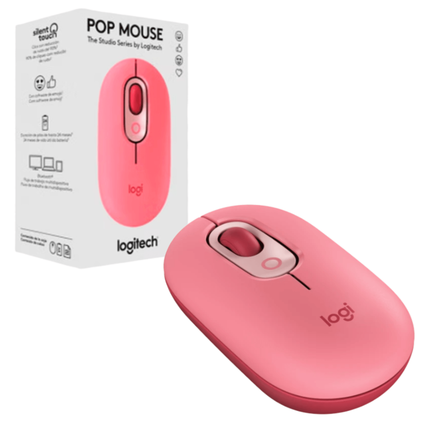 Mouse Logitech Pop Bluetooth Color Rosa