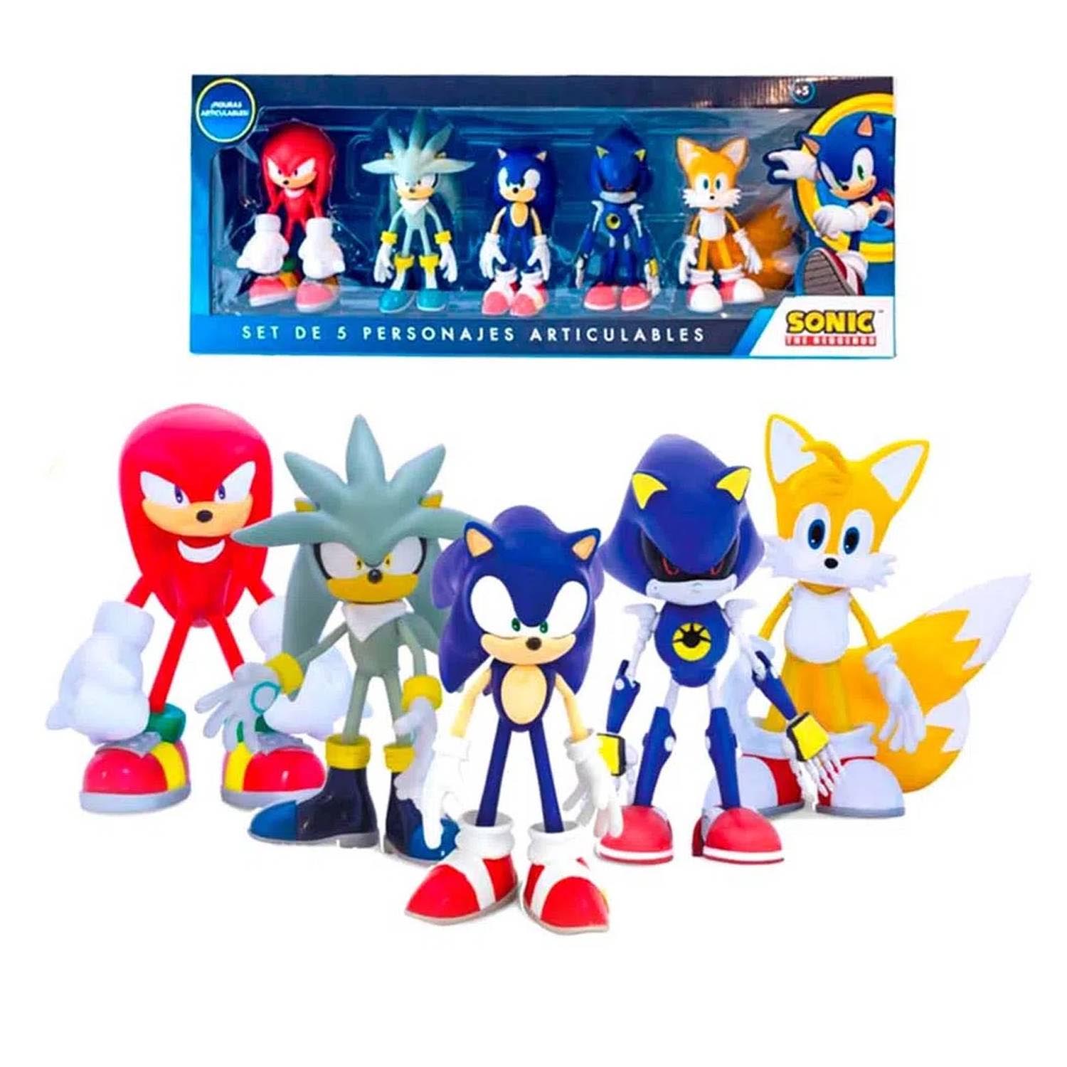 Set de Muñecos Sonic y sus Amigos Articulables M5