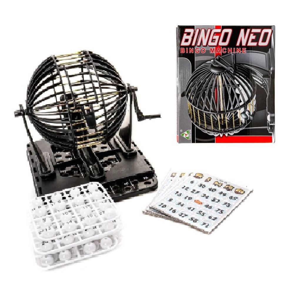 Bingo Neo Machine Bolita de Metal 24 Cartones