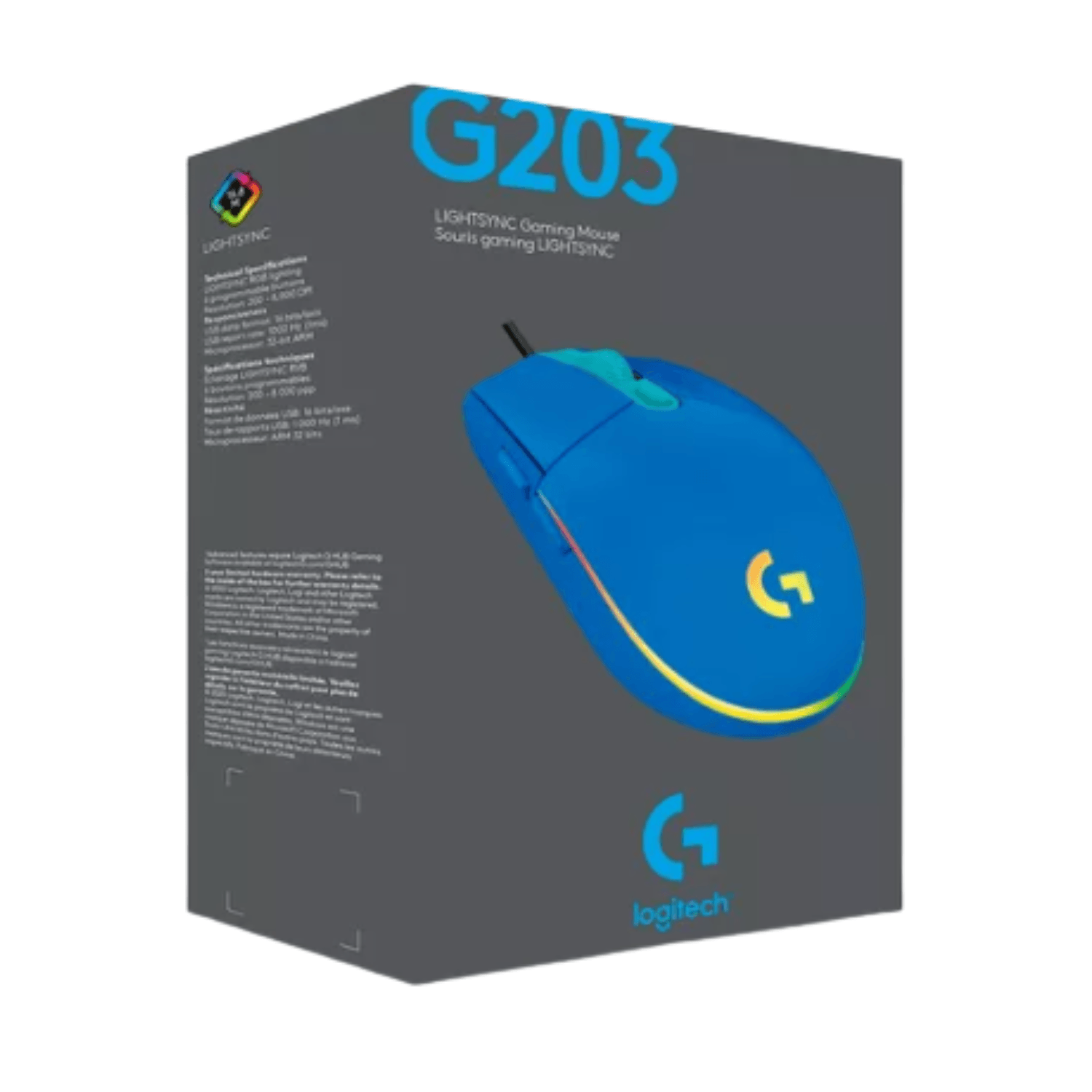Logitech G203 Mouse Lightsync Optical Rgb Azul