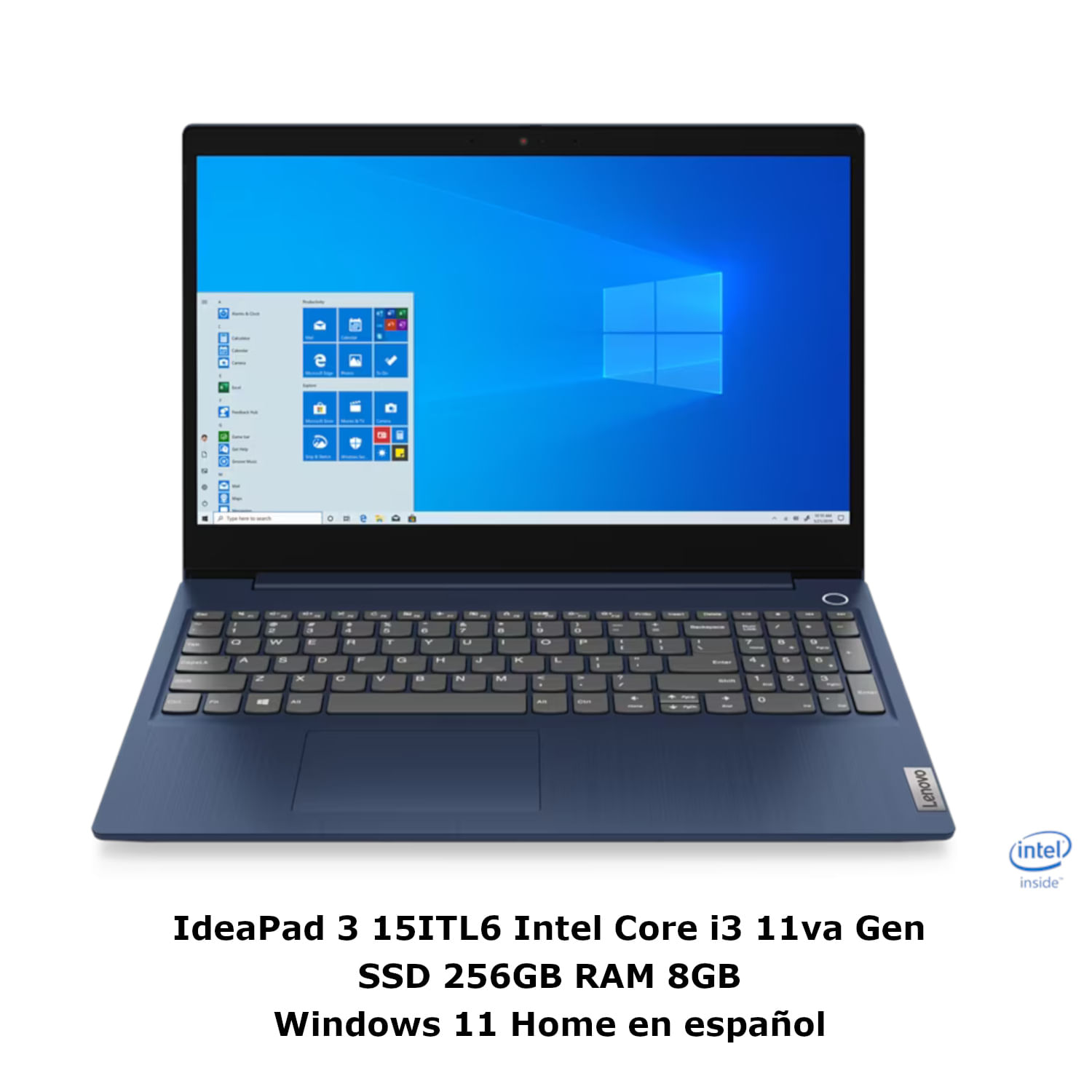 Laptop Lenovo IdeaPad 3 Core i3 SSD 256GB 8GB 15.6" FHD W11H