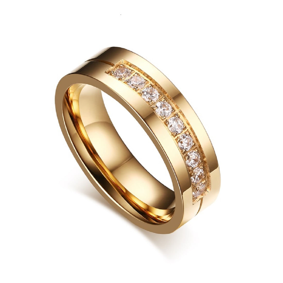 Anillo de Matrimonio Alianzas Mujer Bañado Oro 18K Aro Genieka Diamonds Dream Talla 5