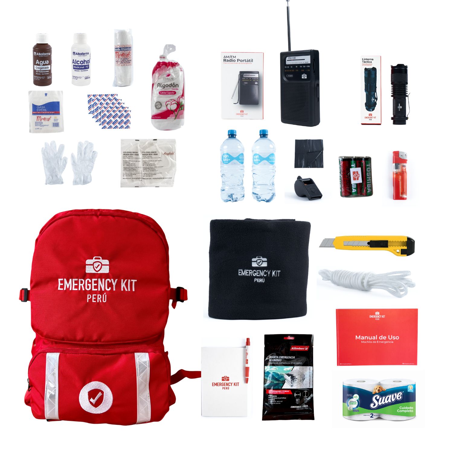 Mochila de Emergencia Equipada Emergency Kit Essentials para 2 Personas