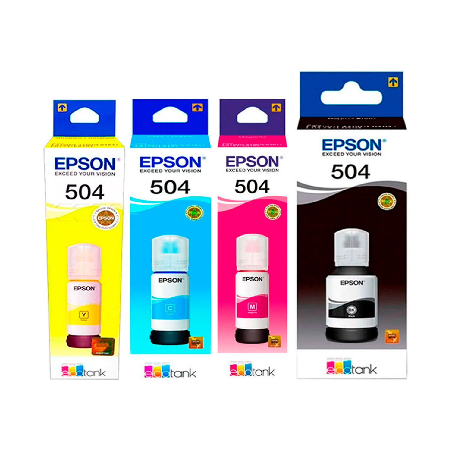Kit de Tinta Epson T504 Negro y Colores Original