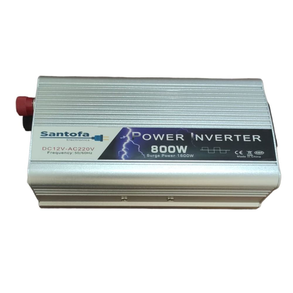 Inversor de Corriente 12v a 220v 2 USB 800w SANTOFA DC a AC
