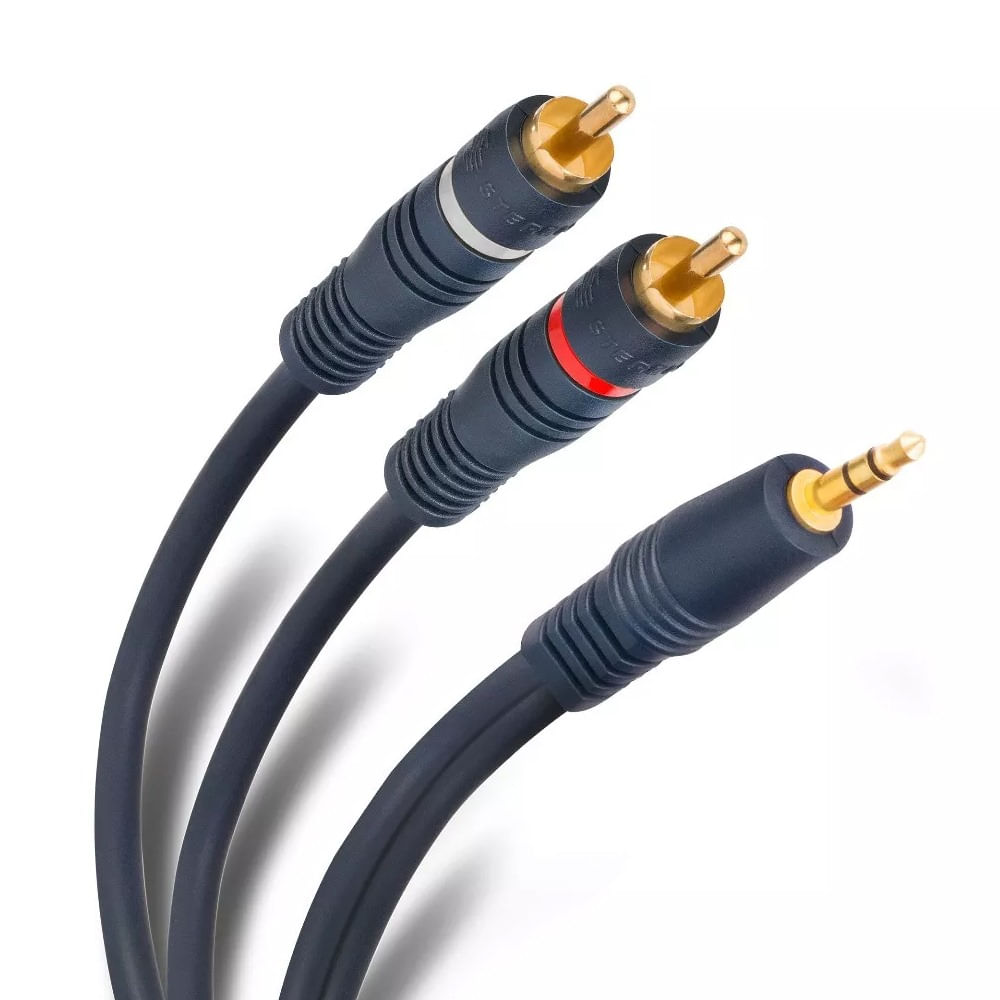 Cable de Audio Plug 3.5mm a 2 RCA Macho 10 Metros TRAUTECH