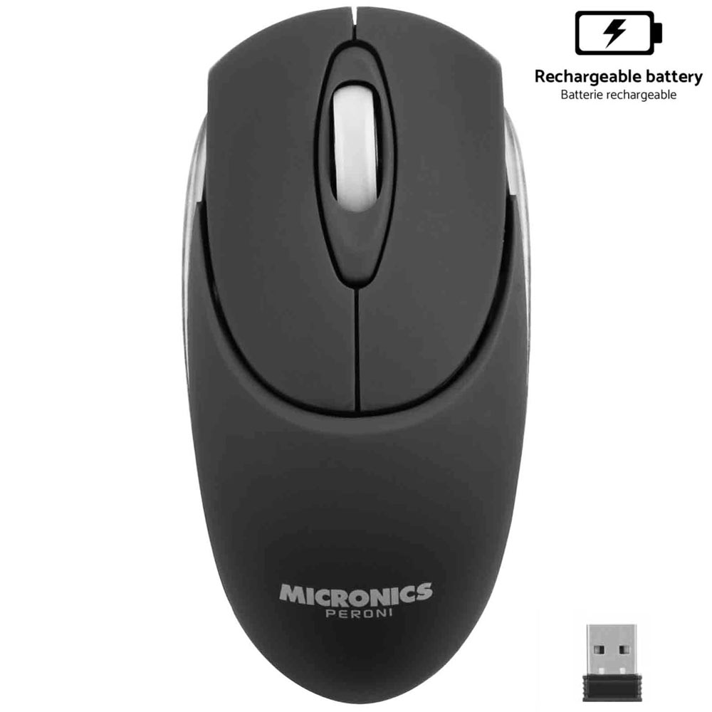 Mouse Inalámbrico MICRONICS Micmouwifibl