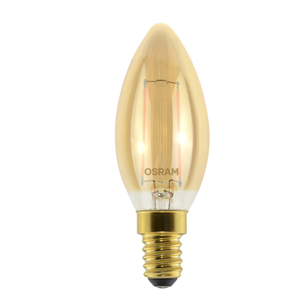 Foco led vintage Vela Ambar E14 2W