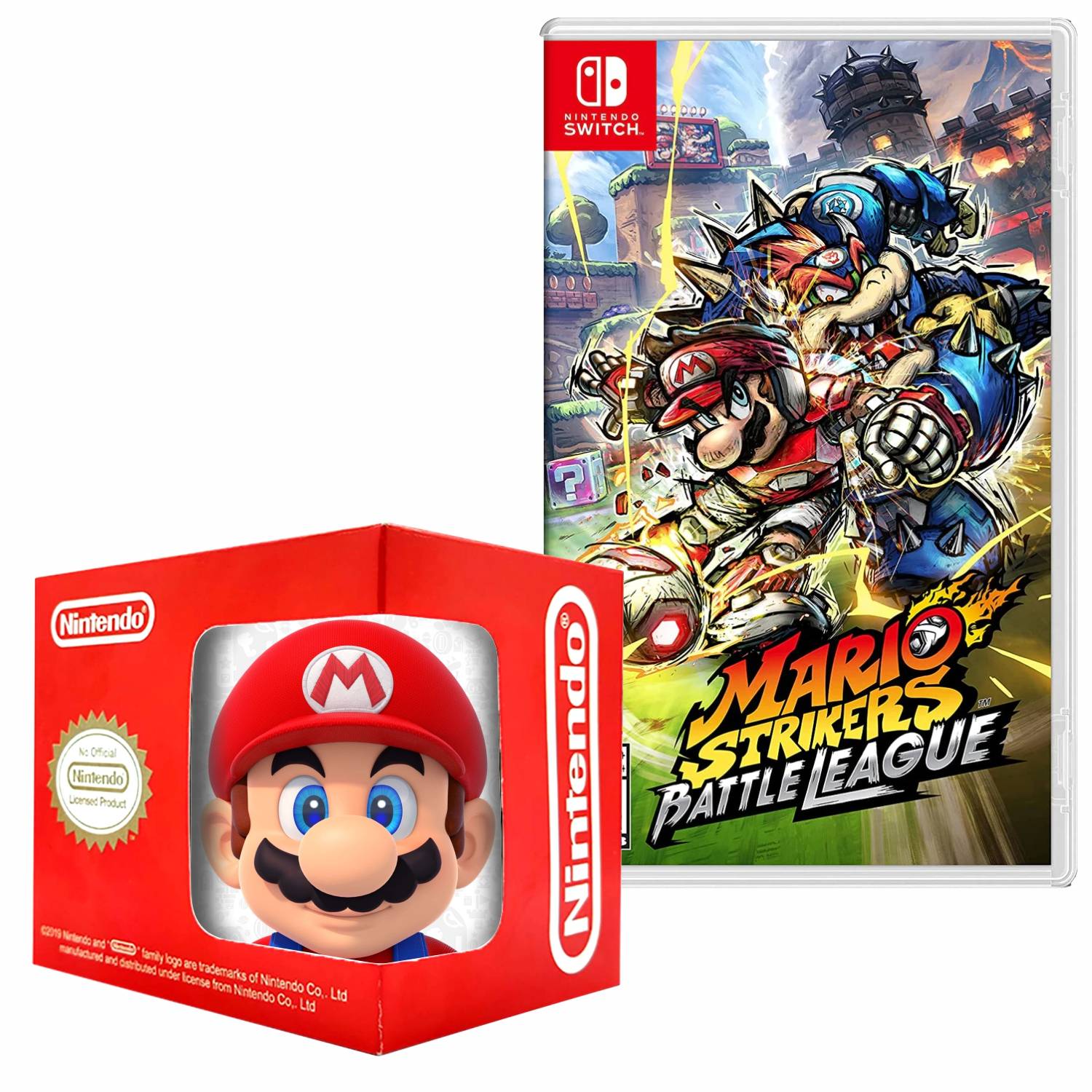 Mario strikers battle league Nintendo Switch + taza