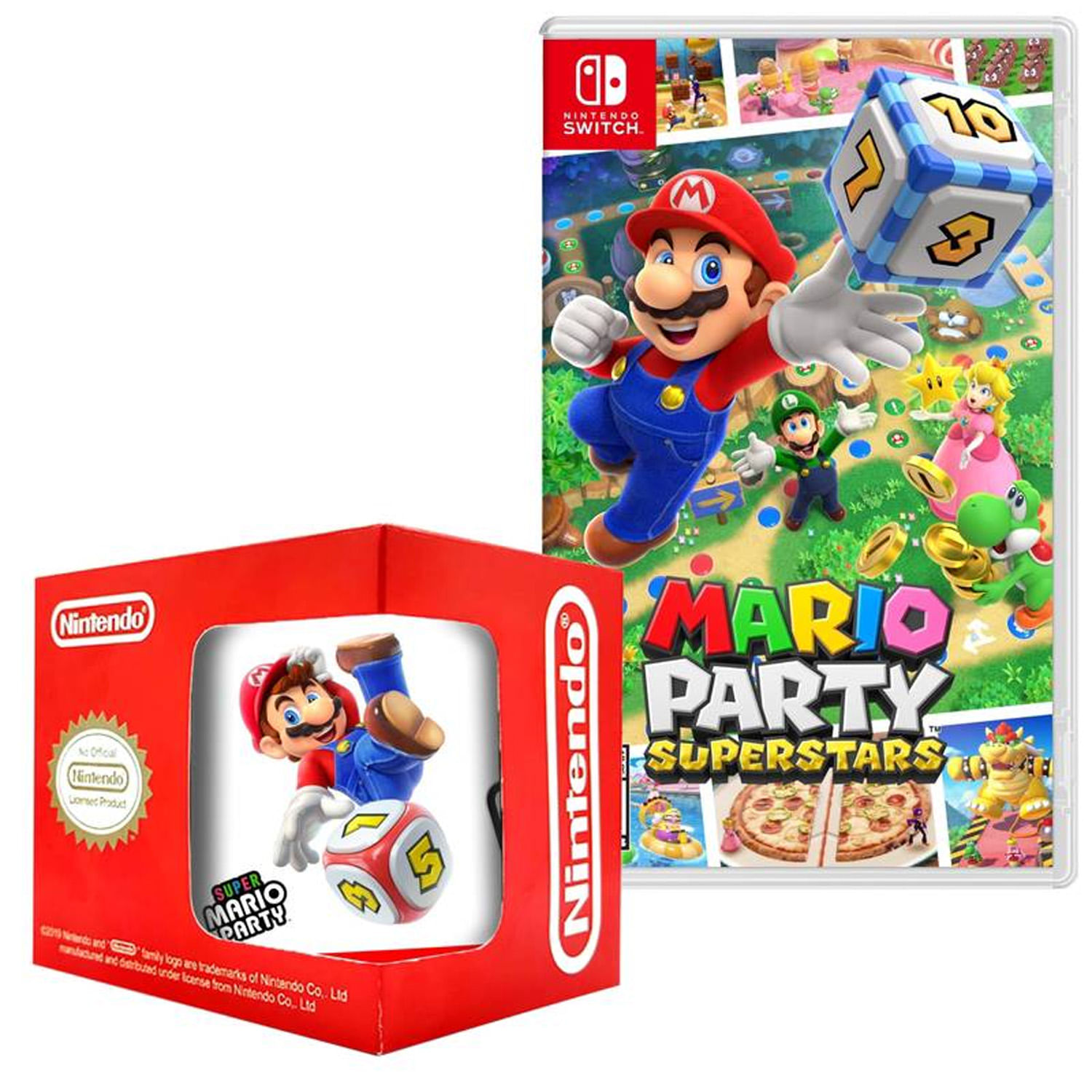 Mario party superstars Nintendo Switch + taza
