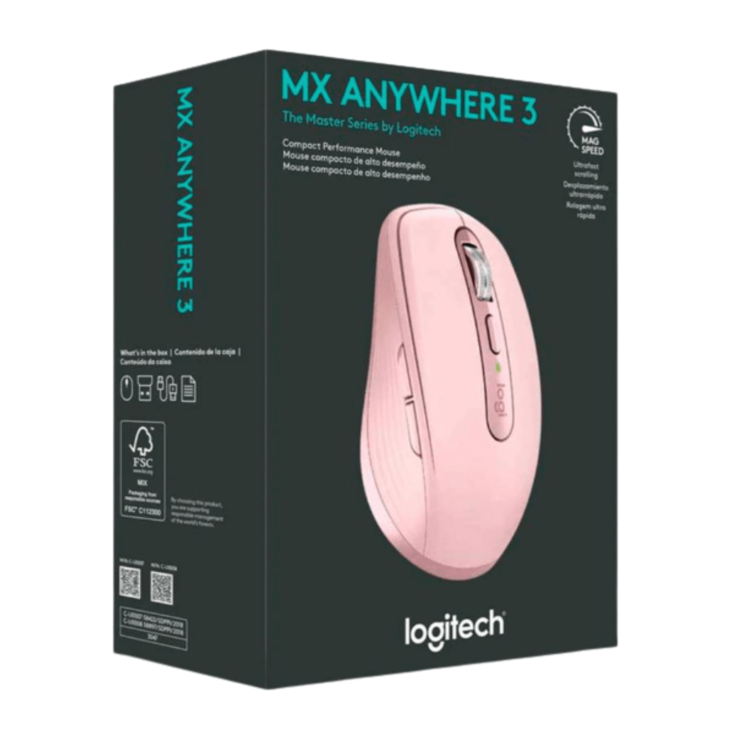 Mouse Bluetooth Color Rosa Logitech Mx Anywhere 3