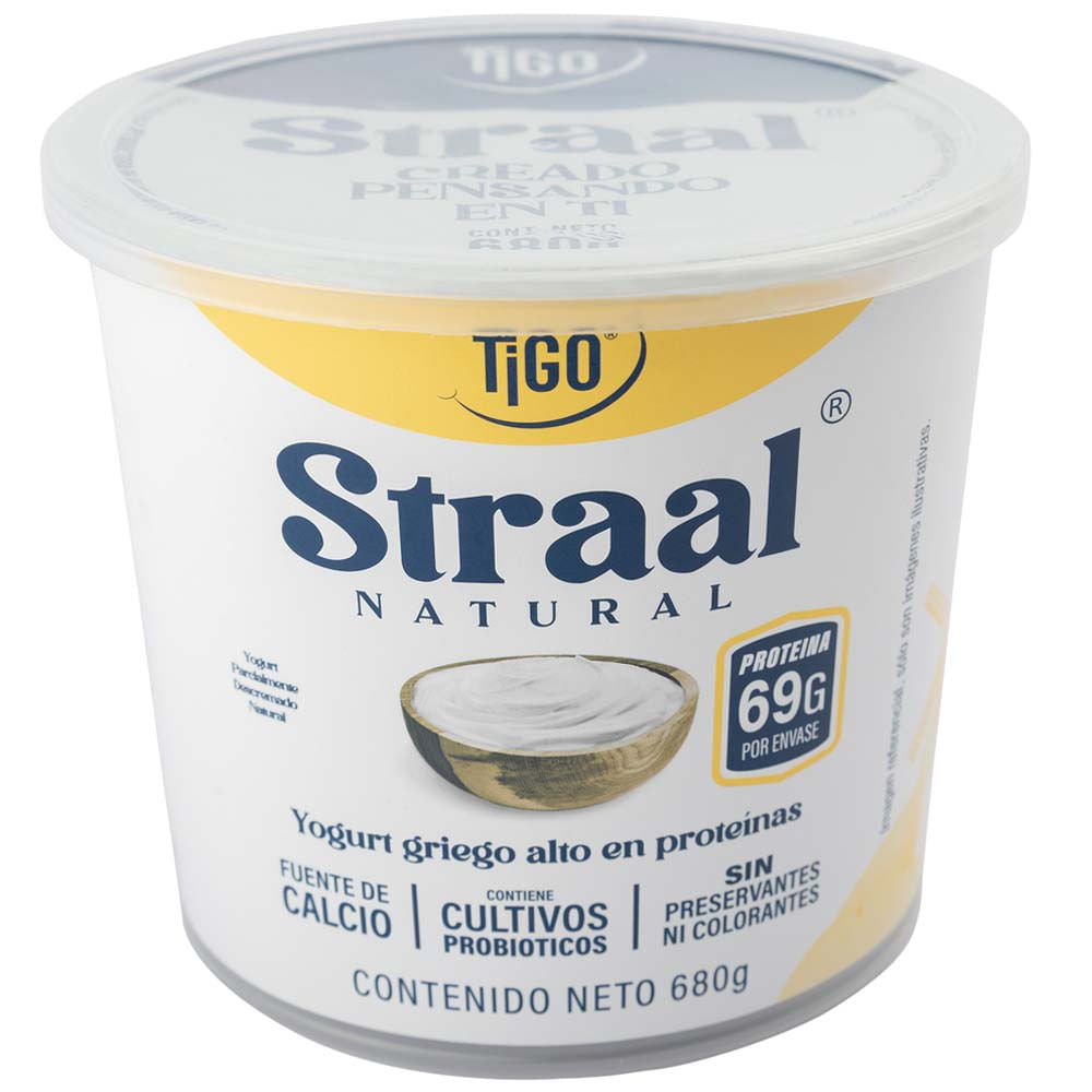 Yogurt Griego TIGO Straal Sabor Natural Pote 680g