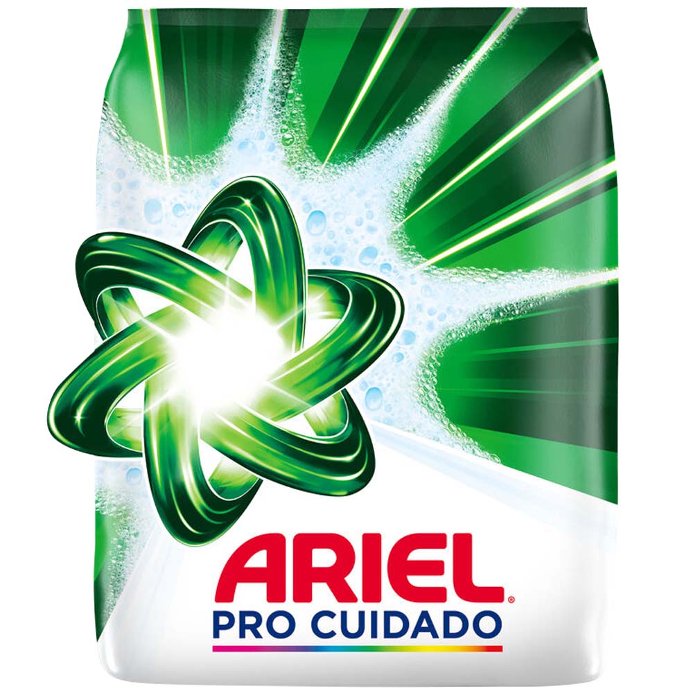 Detergente en Polvo ARIEL Pro Cuidado para Lavar La Ropa Blanca y de Color 750g
