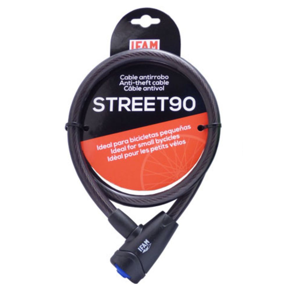 Cable de Seguridad para Bicicleta Ifam Street 90 Cm Negro