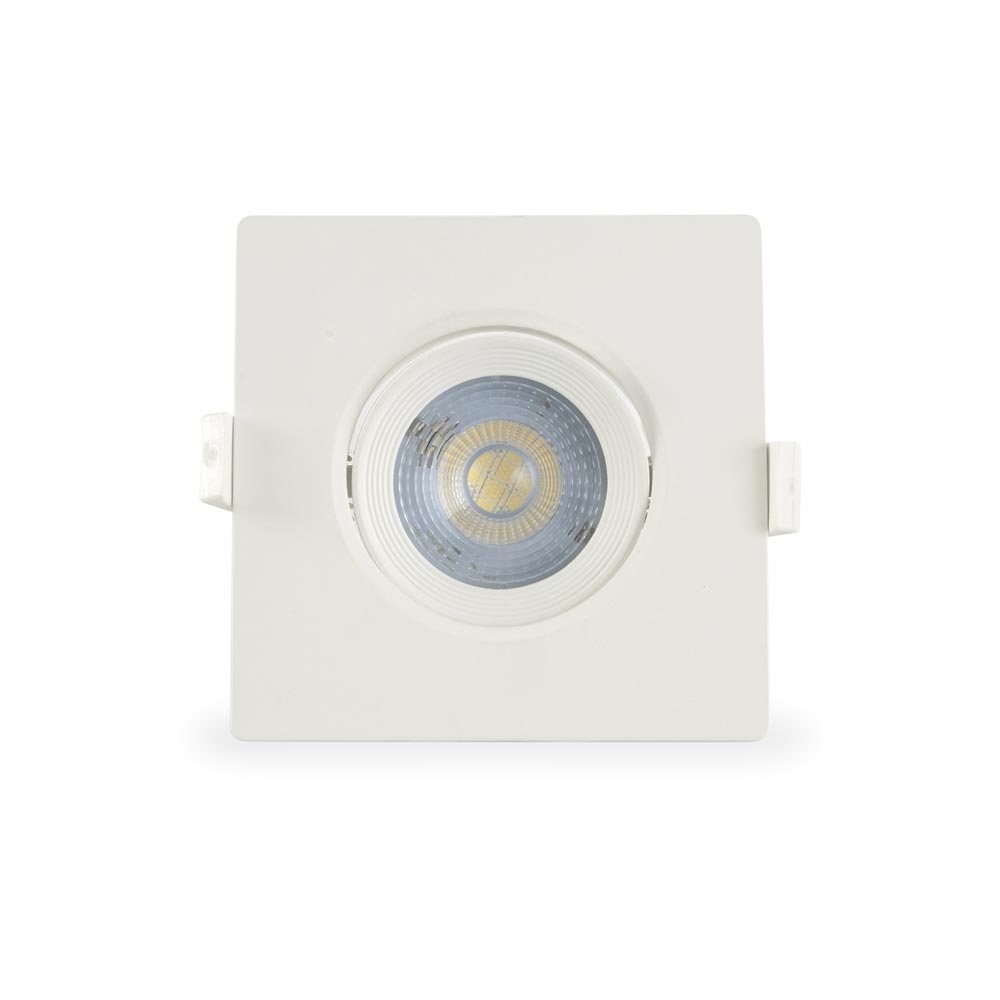 Spot LED integrado cuadrado 7W Luz Cálida