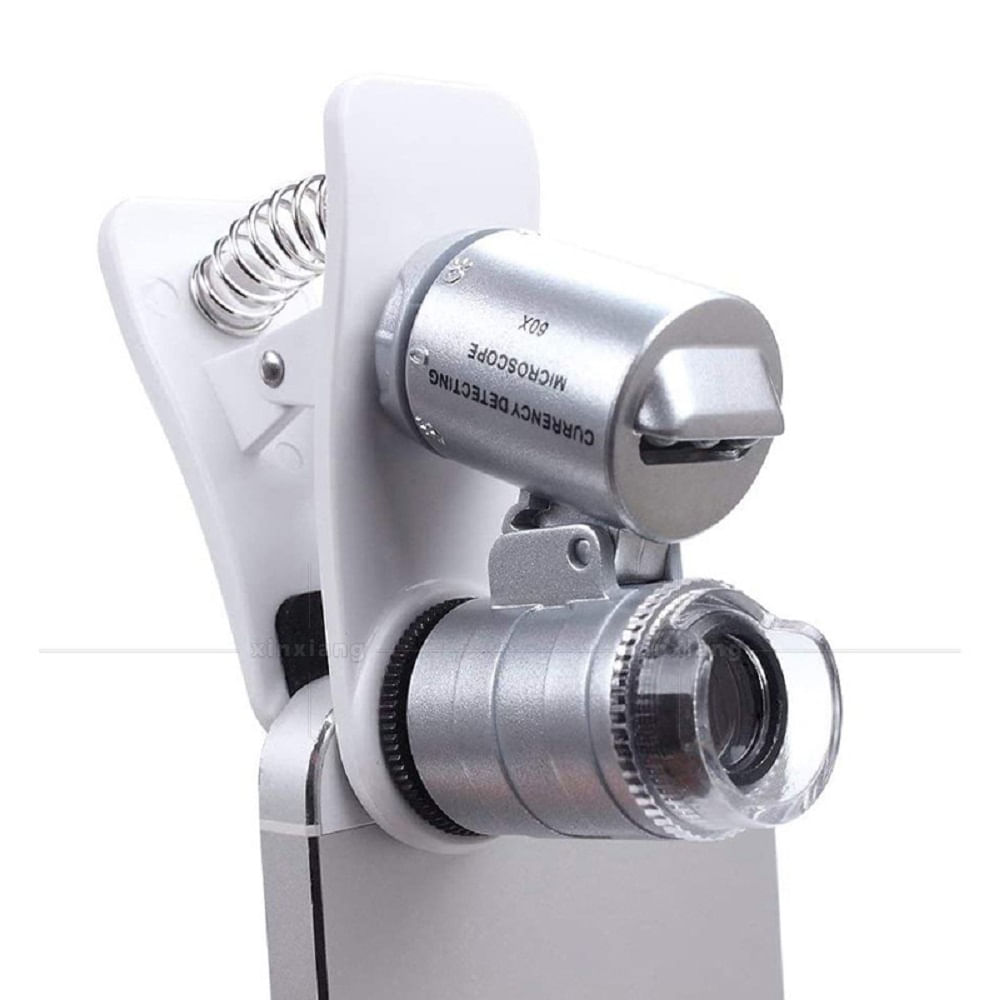 Microscopio para Teléfono con Clip Led 60x Universal
