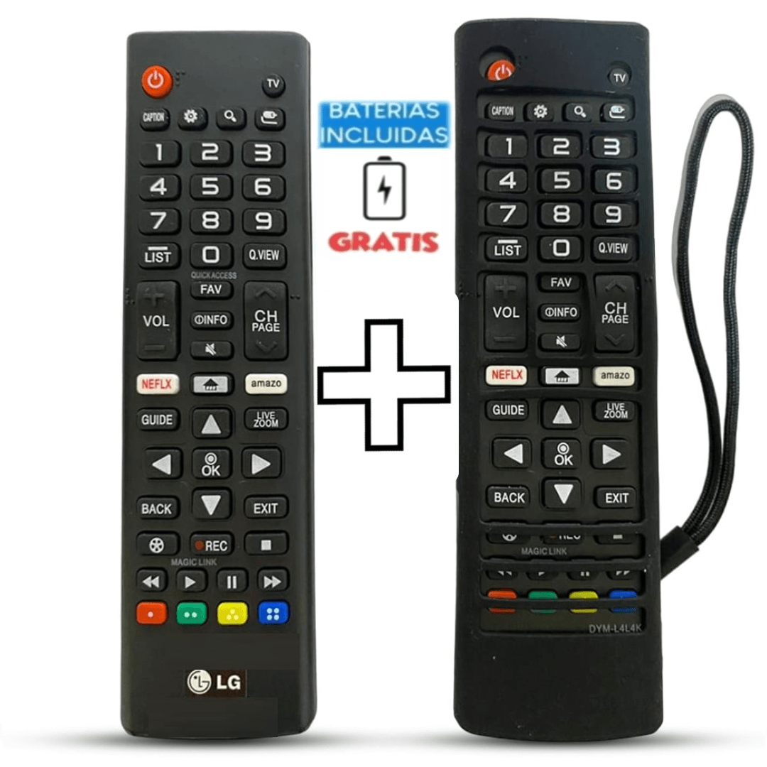 Control Remoto Lg Led Smart Tv 4k + Funda Negro