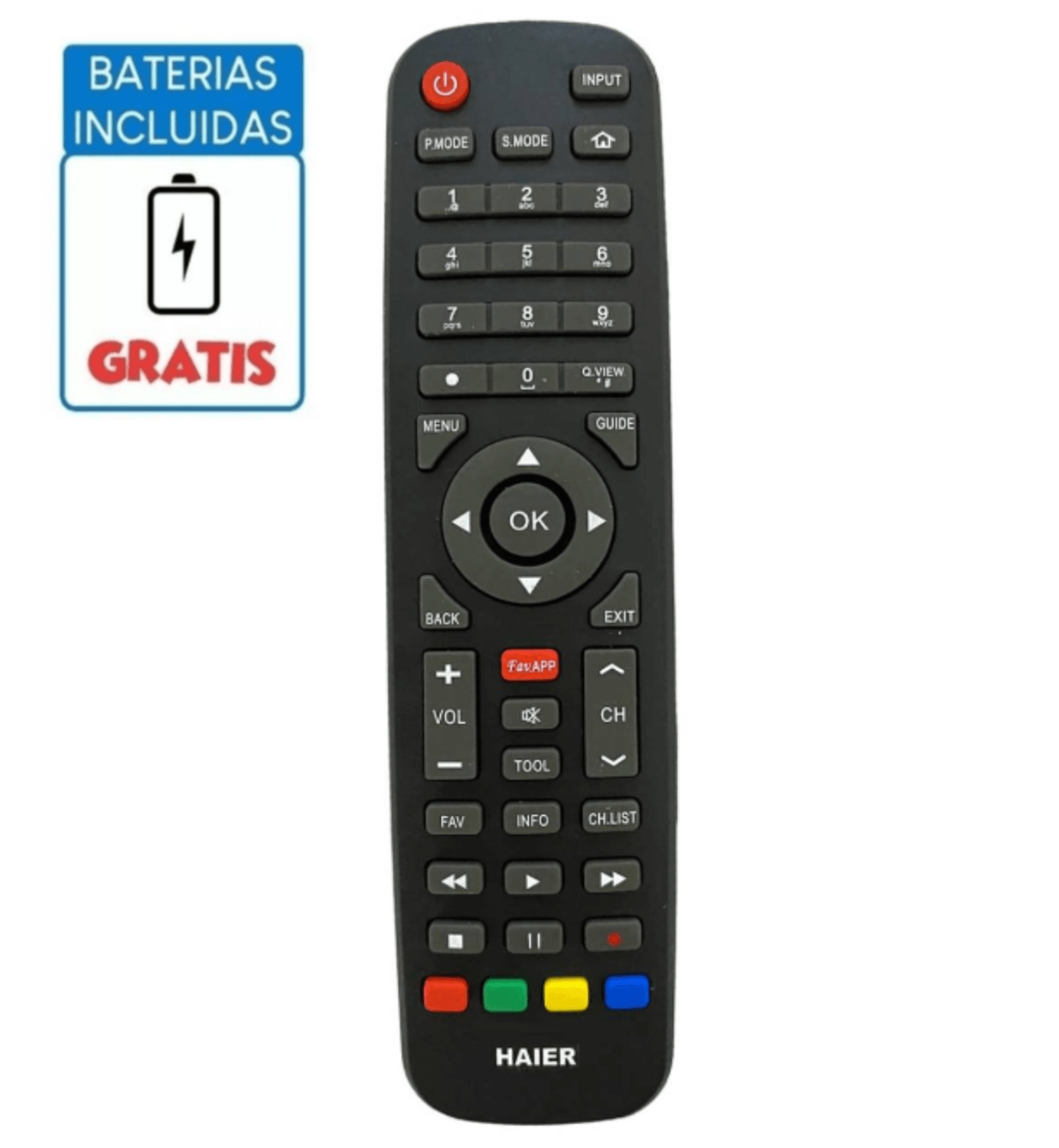Control Remoto para Tv Smart Haier + Pilas