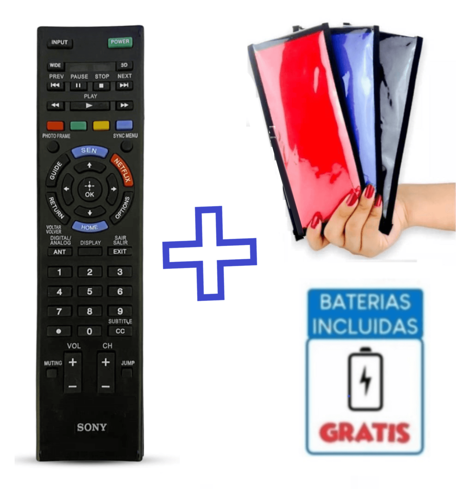 Control Remoto Sony para Smart Tv Bravia 3D + Funda