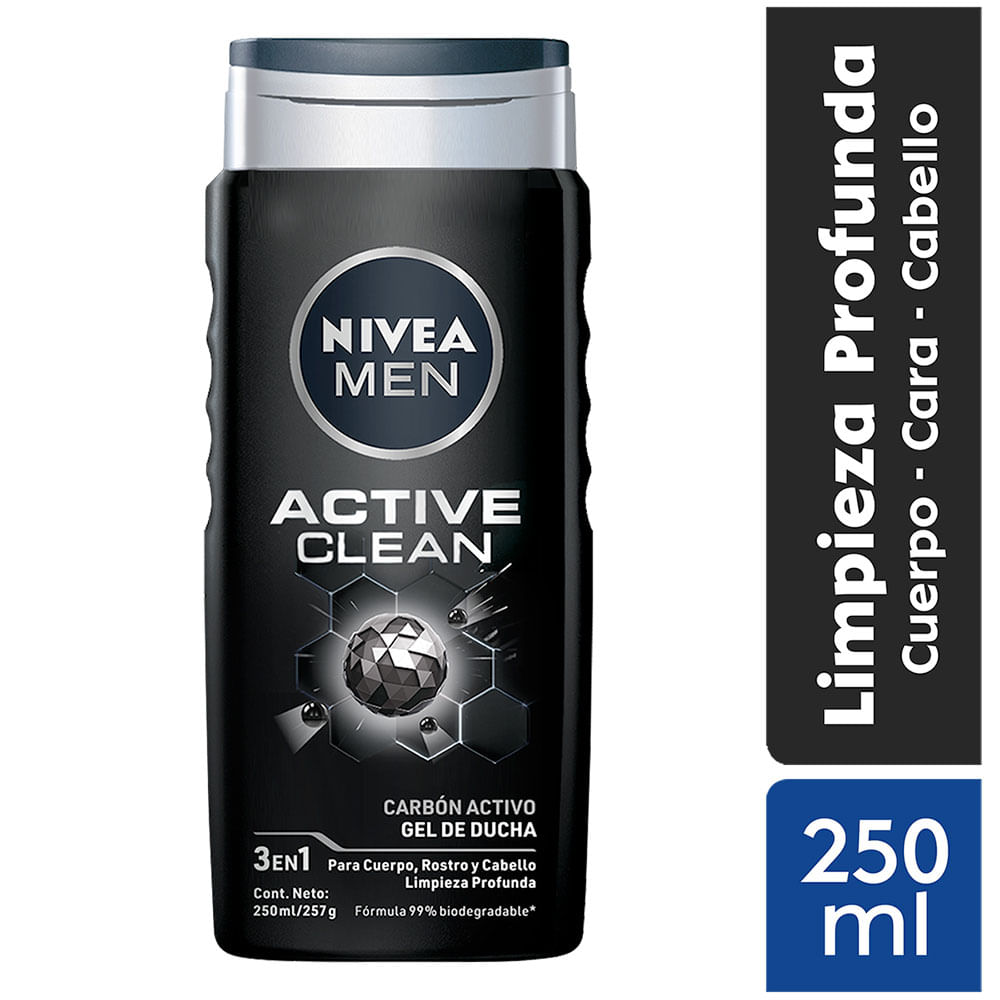Gel de Ducha NIVEA Deep Active Clean - Frasco 250ml