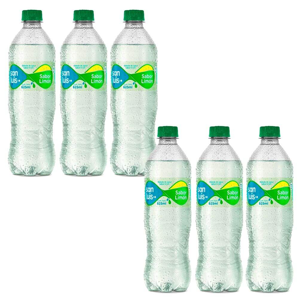 Pack Agua sin Gas SAN LUIS Sabor Limón Botella 625ml x 6un