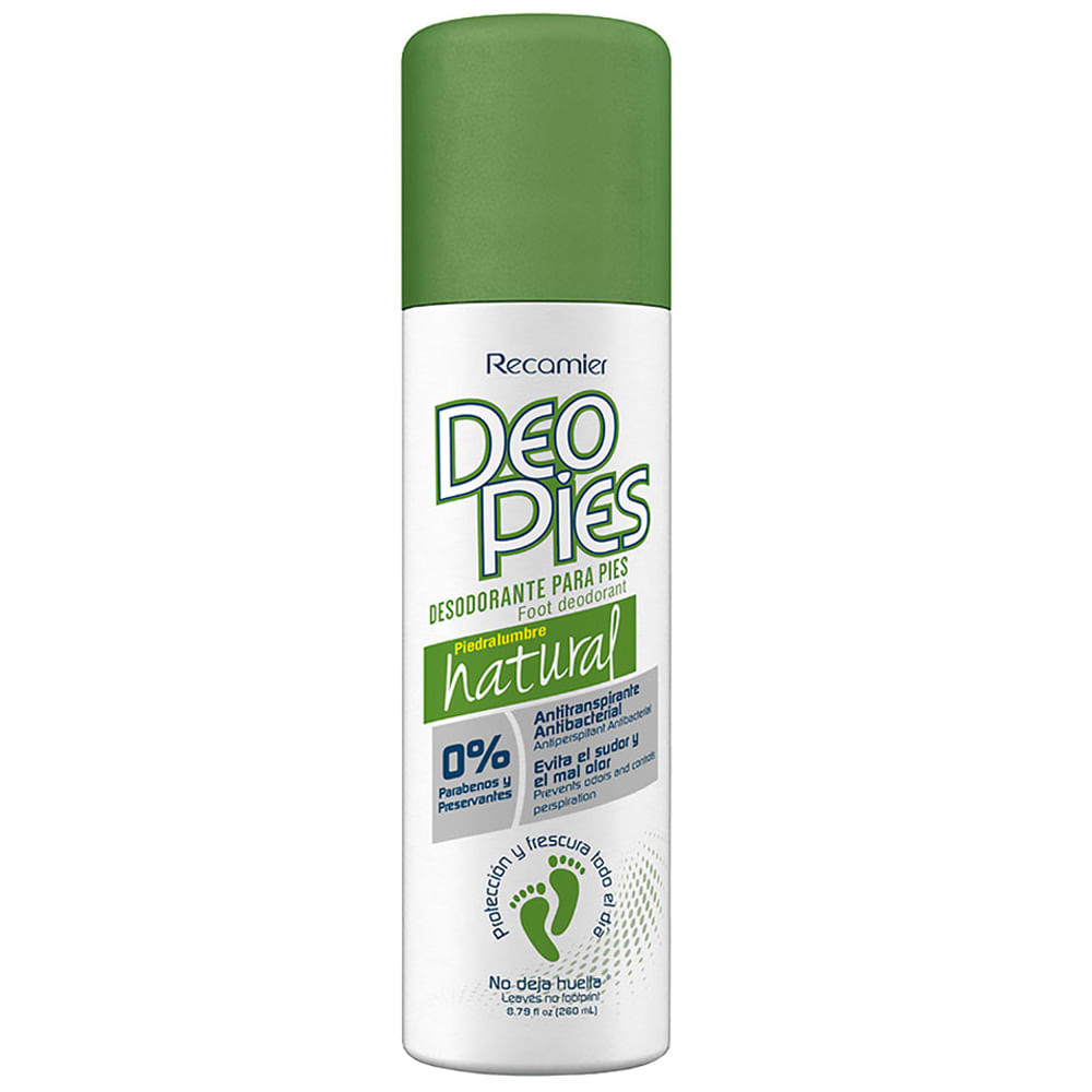 Desodorante Aerosol para Pies DEO PIES Piedralumbre Natural Frasco 260ml