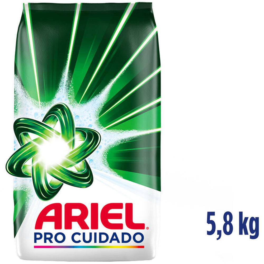 Detergente en Polvo ARIEL Regular Bolsa 5.8Kg