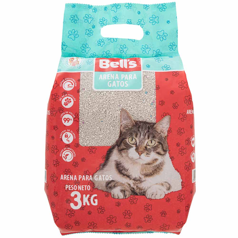 Arena para Gatos BELLS Bolsa 3Kg