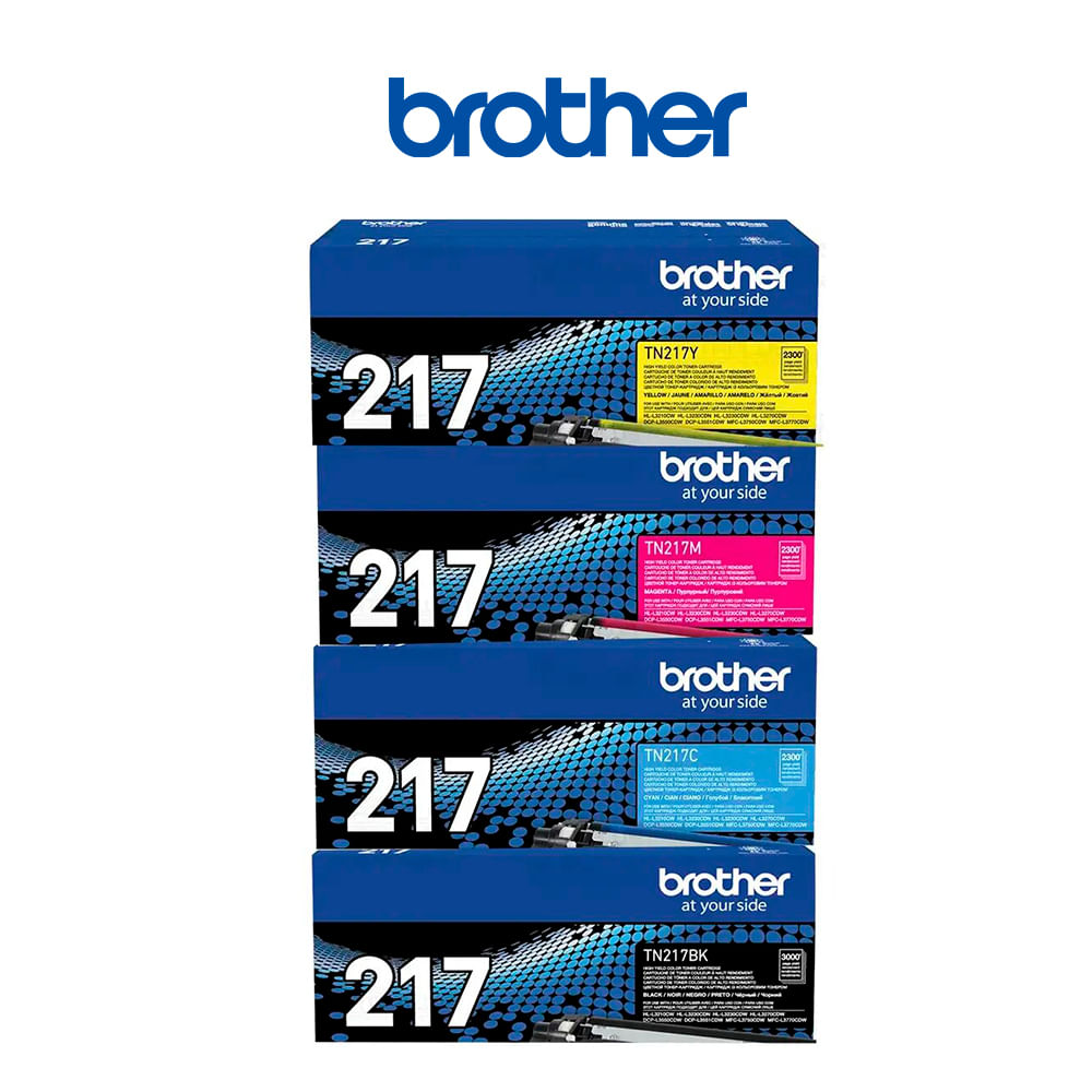 Kit Toner Brother TN217 4 colores