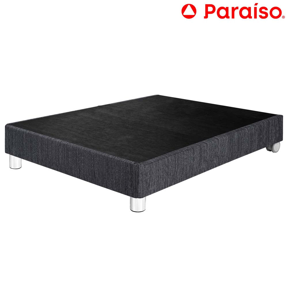 Cama Box Tarima PARAISO Premium 2 Plazas Charcoal
