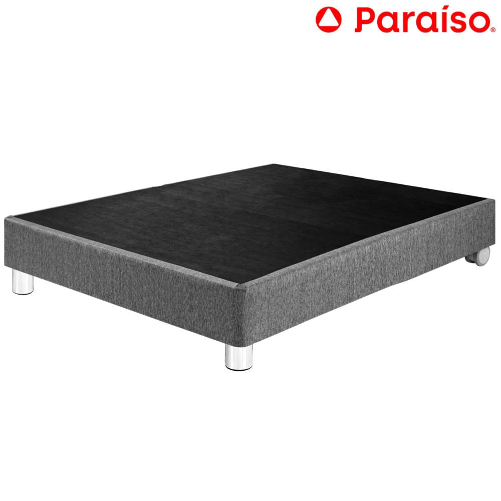 Cama Box Tarima PARAISO Premium 1.5 Plazas Gris