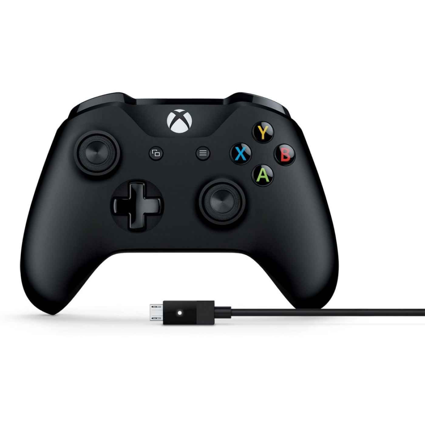 Microsoft Xbox One Wireless Mando Gamer inalámbrico Black + Cable for Windows - 4N6-00001