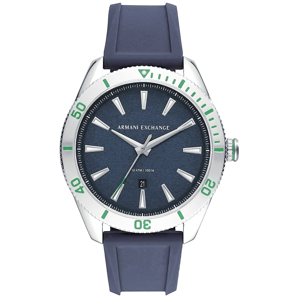 Reloj Armani Exchange Enzo AX1827 Acero Inoxidable Correa de Silicona Azul