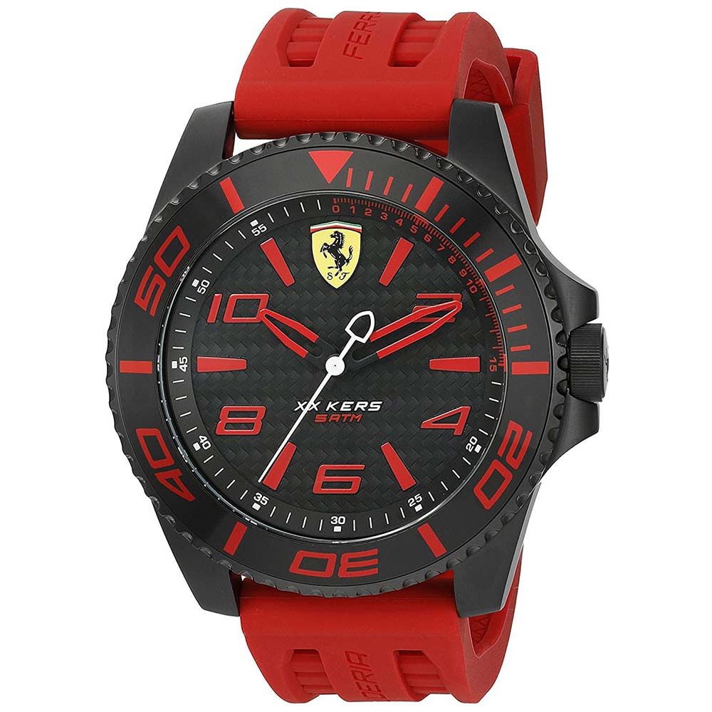 Reloj Scuderia Ferrari XX Kers 0830308 Acero Negro Silicona Rojo