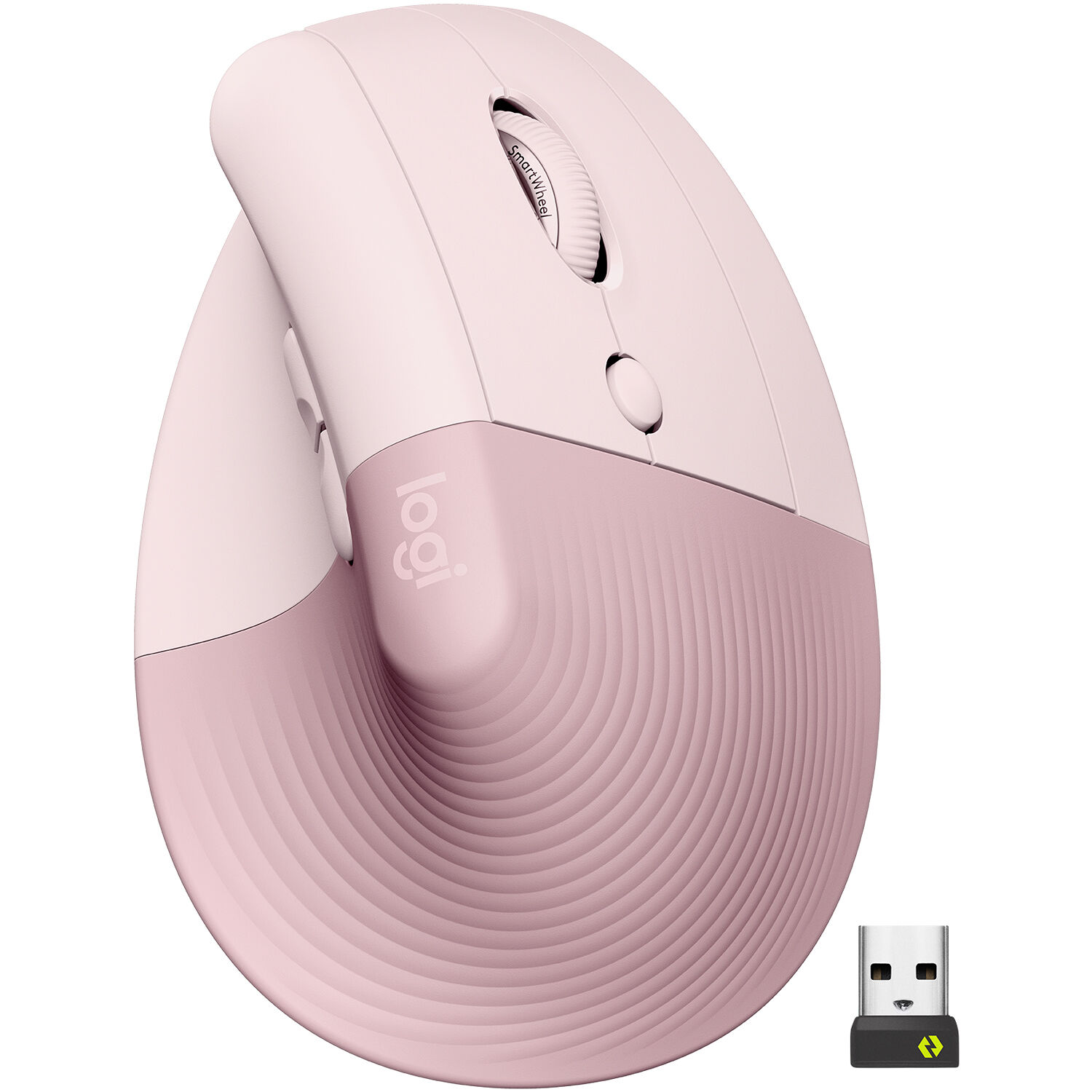 Mouse Logitech Lift Vertical Wireless Bluetooth Rosa - 910-006472