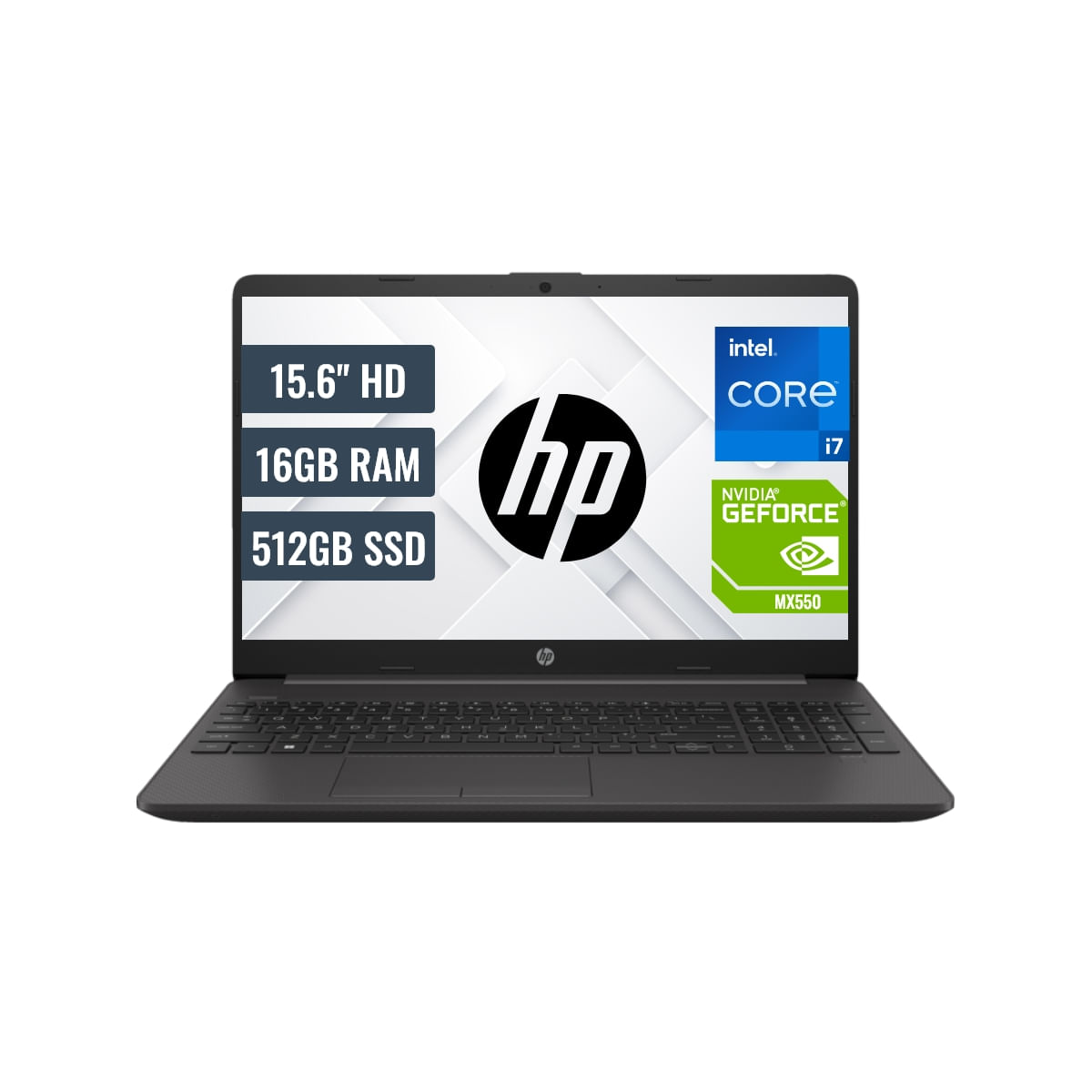 Laptop HP 250 G9 Intel Core i7-1255U 16GB RAM 512GB SSD 2GB Nvidia 15.6 HD FreeDos